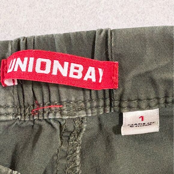 Unionbay khaki Camo Cargo Olive Green Cargo Joggers Junior Size 1. - Picture 9 of 12